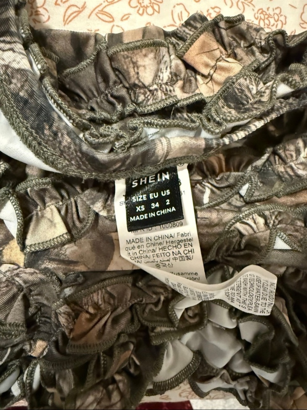 Camo Ruffle Micro Shorts - Picture 3 of 3
